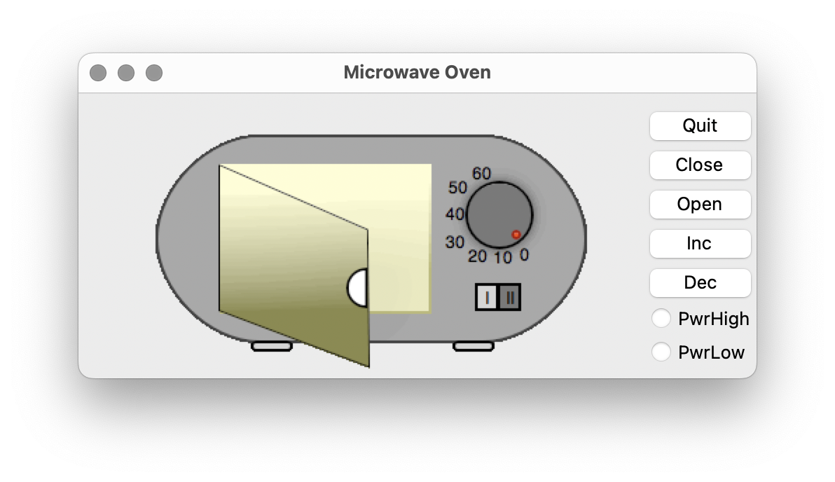 Oven GUI built with Tkinter