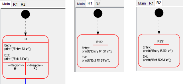 Regions can be displayed in separate windows