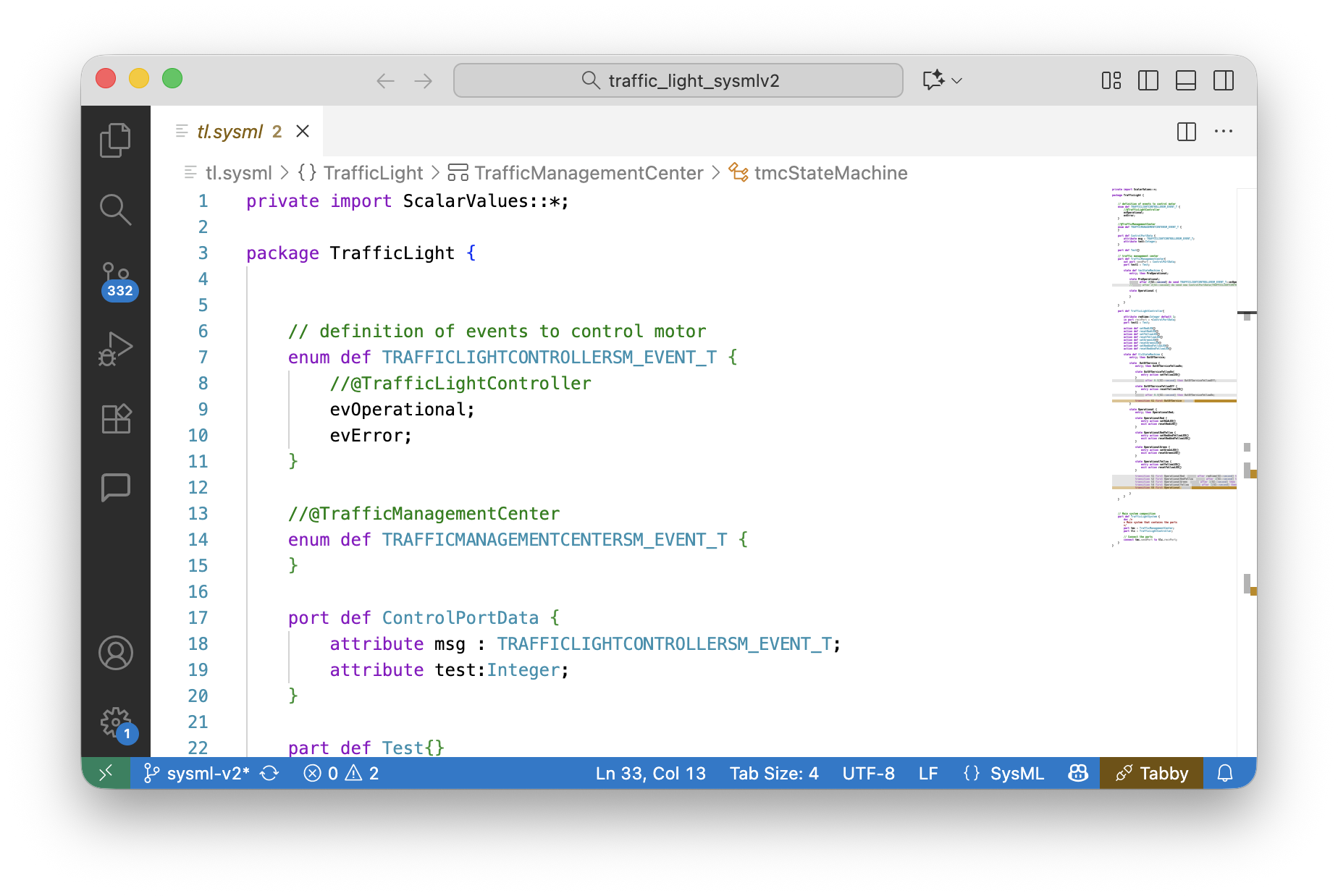 Visual Studio Code with SysML plugin